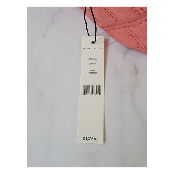 Marc Jacobs Quilted Leather Mini Stam Shoulder Bag FLAMINGO - Picture 11 of 11